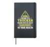 Truck Driver I Love My Trucker Wife Girlfriend Girl Hardcover Journal, Black