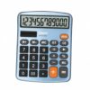 TRULY 12-Digit Desktop Calculator with Large Display, Big Buttons, Dual Power (Solar + Battery), Metal Finish, Ideal for Office, Home, School – 837A Pro Light Blue