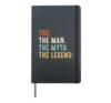 TRU The Man The Myth The Legend Shirt Gifts Fathers Day Hardcover Journal, Black