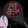 TSEZLOJH Portable Projector Lamp USB Powered with Skeleton Praying Demons Spirits Text Pattern for Spiritual Humor