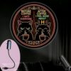 TSEZLOJH Portable Projector Lamp USB Powered with Two Cats Coffee Before After Angry Happy Humor Joke