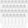 Tsinjyo 30 Pcs 45ml Clear Plastic Test Tubes with Screw Caps, Round Bottom Tube for Science Experiments, Candy Storage, Bath Salts, Party Favors, Beads Display & Lab Use
