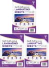 T TORTO9 Peel & Stick Self Adhesive Laminating 90 Sheets, 3mil Thickness, No Heat Required, Machine-Free, Clear Contact Paper for Documents and Crafts (Letter Size) (Pack of 3)