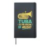 Tuba Art For Men Women Kids Player Instrument Tuba Hardcover Journal, Black