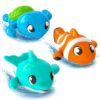 Tub Works® Swimmers™ Wind Up Baby Bath Toys, Marine™ 3 Pack | Swimming Toddler Bath Toys for Interactive Play | Easy-to-Use | Ideal Bathtub Toys for Kids, Toddler Pool Toys & Water Table Toys
