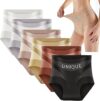 tugkew 6 Pcs Unique Underwear Tummy Control,Women's Unique Underwear,High-Waist Tummy Control Seamless Shaping Panties(L)