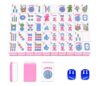 Tujurich American Mahjong Tiles, 166 Pink Tiles with Scoring Chips & 2 Dice