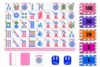 Tujurich American Mahjong Tiles, 166 Pink Tiles with Scoring Chips & 2 Dice