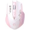 TukeSM Wireless Office eat Chicken Mute e-Sports Luminous Game Bluetooth Mouse (Pink-2.4G+BT)