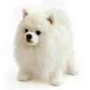 TUKRKRS Sensory Plush Puppy Dog Companion for Seniors, White, 12 Inch