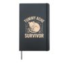Tummy Ache Survivor Shirt Funny Possum Meme Hardcover Journal, Black