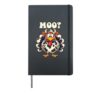 Turkey Moo Funny Thanksgiving Men Women Kids Hardcover Journal, Black