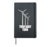 Turn Baby Turn Wind Turbine Windmill Power Renewable Energy Hardcover Journal, Black