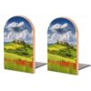 Tuscany Spring Wooden Bookends for Shelves 1 Pair