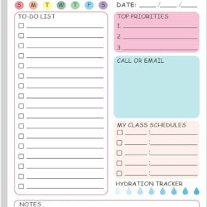 Tuun Fuplan Teacher Notepad - Teacher To Do List Notepad, Spiral Checklist Notebook Organizer for Teachers Notes Task Appointment, Teacher Appreciation Gifts, 5.8'' x 8.3'', Pink