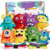 TUZT My First Sewing Kit for Kids - Monster Sewing Craft Kit for Beginners with 12 Pre-Cut Monster Plush Toys, Scissor, Plastic Needles & Thread, DIY Felt Crafts Project for Girls & Boys Ages 6-12