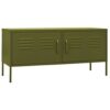 TV Stand Olive Green 41.3"x13.8"x19.7" Steel