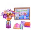 TWIDDLELAB DIY 3D Fuse Beads Flower Bouquet Making Kit, 5mm Melty Iron Beads Craft Set for Custom Handmade Floral Gift, All Supplies Included