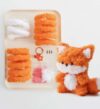 TWIDDLELAB Pipe Cleaners Chenille Stems DIY Fox Doll Craft Kit, Handmade Fuzzy Fox Backpack Keychain Pendant Making Supplies, Step-by-Step Tutorials for Adult Beginner Handcraft Decor Gifts