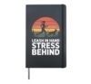 Twilight cooldown cruise trail running dog mom Hardcover Journal, Black