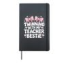 Twinning With My Teacher Bestie Retro Matching Partner Hardcover Journal, Black