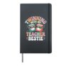 Twinning With My Teacher Bestie Retro Matching Partner Hardcover Journal, Black