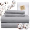 TWK 1200 Thread Count 100% Egyptian Cotton Sheets Bed Set,Thickness,Long-Lasting Durability,Resists Pilling,Deep Pocket Up to 18",with a Laundry Bag (Gray, Queen)
