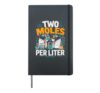 Two Moles Per Liter Chemistry Pun Hardcover Journal, Black