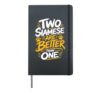 Two Siamese Are Better Than One Siamese Cat Hardcover Journal, Black