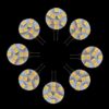 TYKGSQIP G4 LED Bulb 12V 9LED 5050SMD, for RV Boat Cabinet Light(DC12V-2w 20pcs/Warm White 2700K)