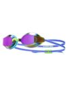 TYR Blackops 140 EV Racing Mirrored Junior Swim Goggles – Anti-Fog Youth Swimming Goggles for Kids and Teens – UV Protection, Leak-Free Durafit Silicone Gaskets, 4 Nosebridges – Purple/Mint