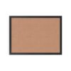 U Brands Cork Bulletin Board, 24" x 18", Black Aluminum Frame, Industrial Grade Pinning Surface