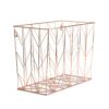 U Brands Hanging File Desk Organizer, Rose Gold Wire Metal - 854U02-06