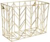 U Brands Hanging File Desk Organizer, Wire Metal, Gold Finish, 8.5" x 11'