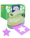 UCEC Large Star Punch, 3 Inch (7.62 cm), Star Motif Punch, Christmas, Hole Punch Paper - Ideal for Crafts, Scrapbooking and Christmas Cards, Robust Craft Punch for Children and Adults