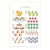 UCGAOIOQ Early Math Poster - Counting Numbers 1-10 - Educational Wall Chart for Preschool, Daycare & Homeschool Learning(Framed,16x24inch(40x60cm))