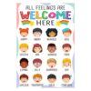 UCGAOIOQ Social Emotional Learning Feelings Chart for Classroom Emotions Poster Calming Corner Supplies Preschool Teacher Resources Toddler(Unframed,12x18inch(30x45cm))