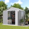 UDPATIO Resin Storage Shed 8 x 6 FT Plastic Outdoor Shed with Lockable Door