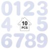 UFURMATE 10Pcs Magnetic Mailbox Number Stickers 4 Inch, White