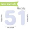 UFURMATE 20Pcs Magnetic Mailbox Number Stickers 4 Inch, White