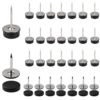 UFURMATE 30Pcs Magnetic Push Pins for Cork Board(Black, 17x11mm)