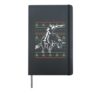 Ugly Christmas X-Mas Rodeo Santa Claus New Year Bull Riding Hardcover Journal, Black