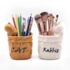 Uhuida Cute Ceramic Pen Holder Set, 2 Pack Kawaii Pencil Holder