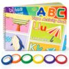 UIIOPJIOM ABC Tape Activity Book for Toddlers, Preschool Learning Alphabet Quiet Book, Montessori Educational Busy Book with Letter Sensory Airplane Travel Toy