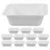 UKCOCO 12pcs Plastic Activity Tray Square 100ml/3.4oz Sorting Organizer