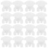 UKCOCO 20pcs Curtain Track Pulleys Replacement Set White Plastic