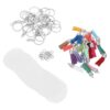 UKCOCO 30 Sets Circle Acrylic Blank Keychains with Keyring and Tassel