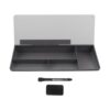 UKCOCO Desktop Glass Whiteboard, Study Desk Organizer, Keyboard Storage