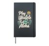 Ukulele Player Hawaiian Music Tropical Island Gift Hardcover Journal, Black