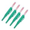 ULDIGI Refillable with Waterproof Oil Ink Long Nib Marker Pen 4pcs Precise Deep Hole Marking Tool Vivid Green for Wood and Concrete for Carpentry Labeling and Workshop Operations